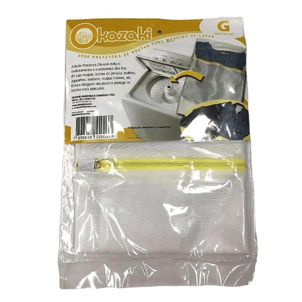 Rede Protetora para Roupas g 46X64CM para Lavagem Segura em Poliéster e Nylon Faca na Rede