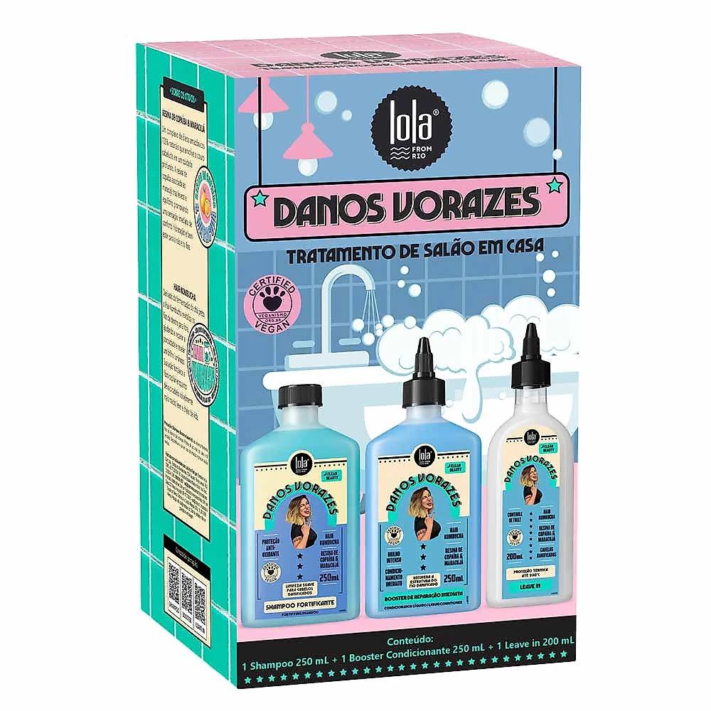 Kit Lola From Rio Danos Vorazes - Shampoo + Condicionador + Leave In Kit