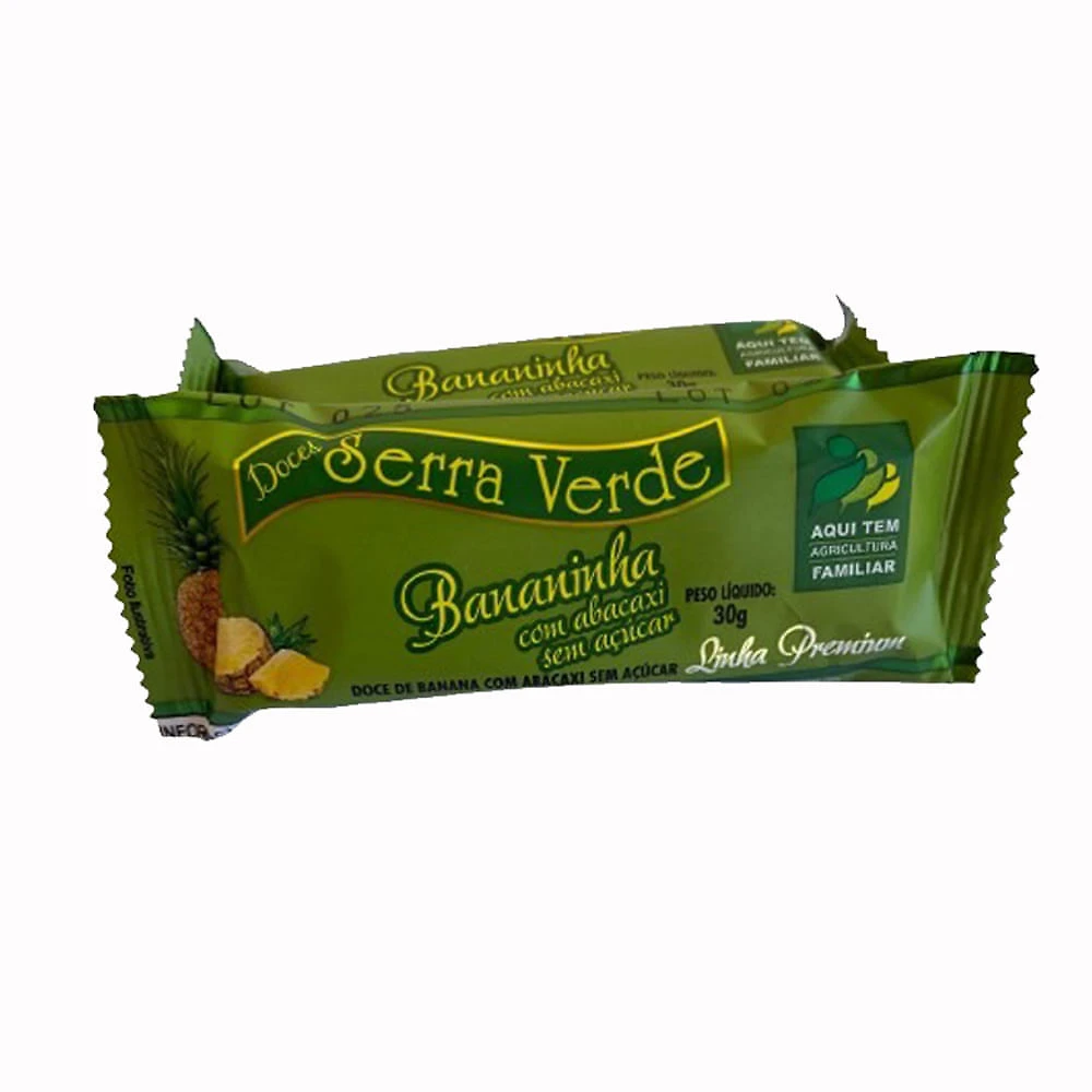Bananinha Serra Verde com Abacaxi Sem Açucar 30g