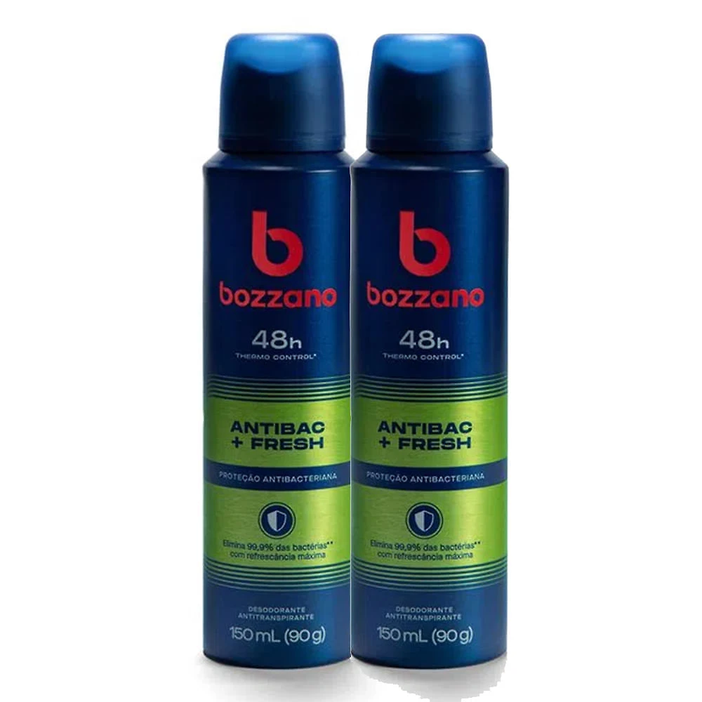 Desodorante Bozzano Fresh Aerosol Antitranspirante 48h 150ml | Kit com duas unidades