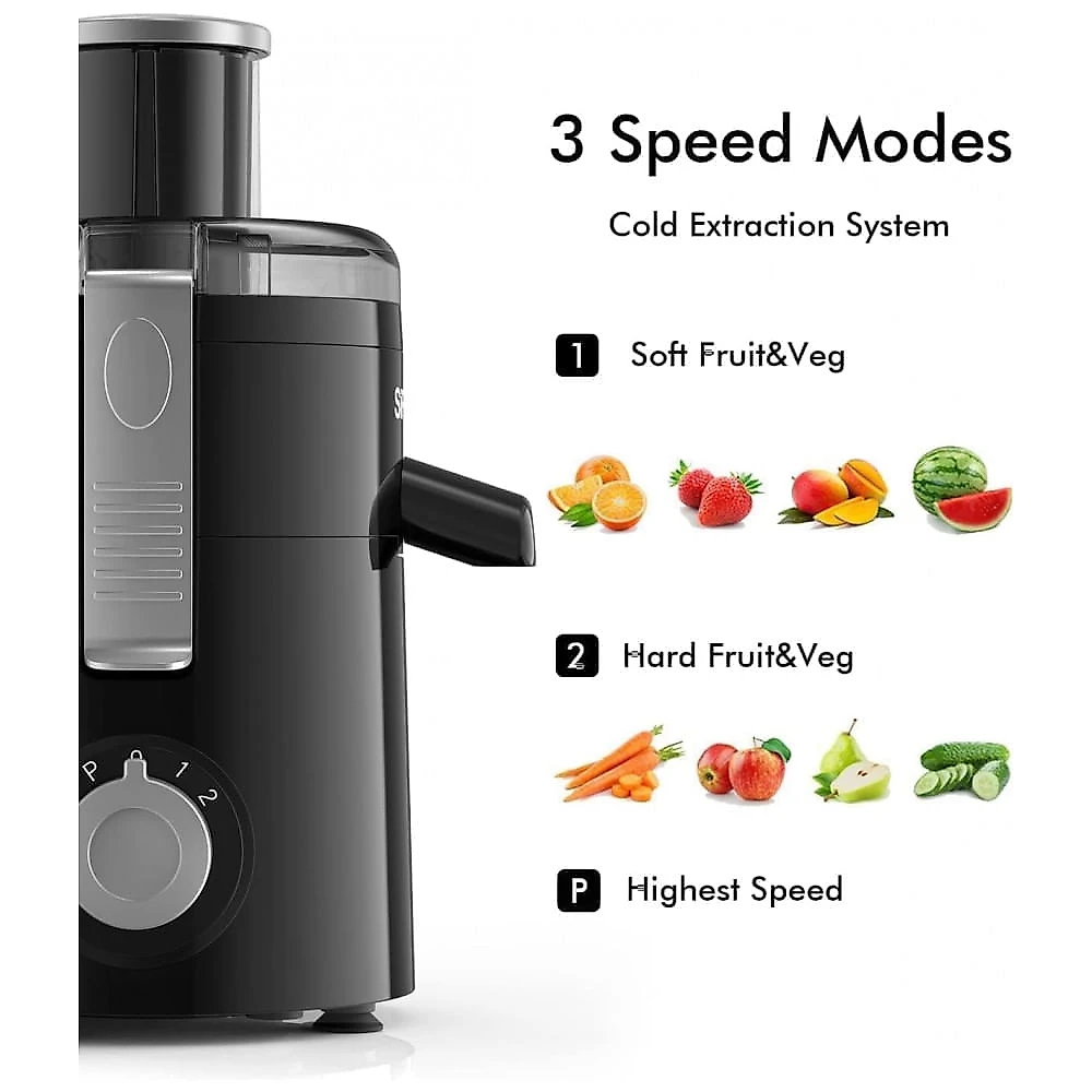 Centrifuga de Frutas com 3 Velocidades, 110V 500W, SiFENE, Cinza