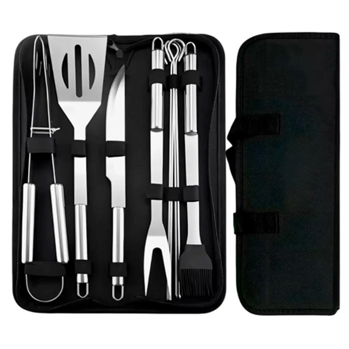 Miniatura Kit Churrasco Profissional Inox Ideal Para Presentear