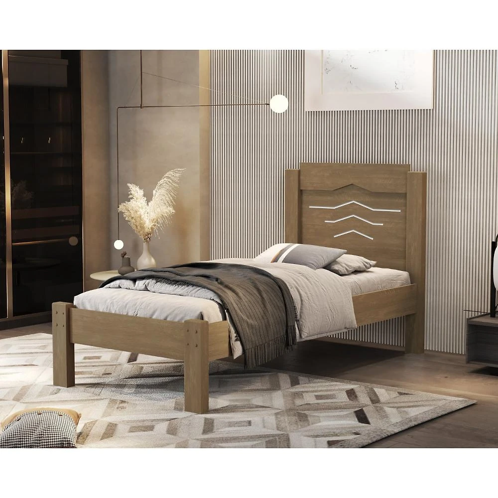 Cama Solteiro 100% Mdf 195x103x94cm Sofia