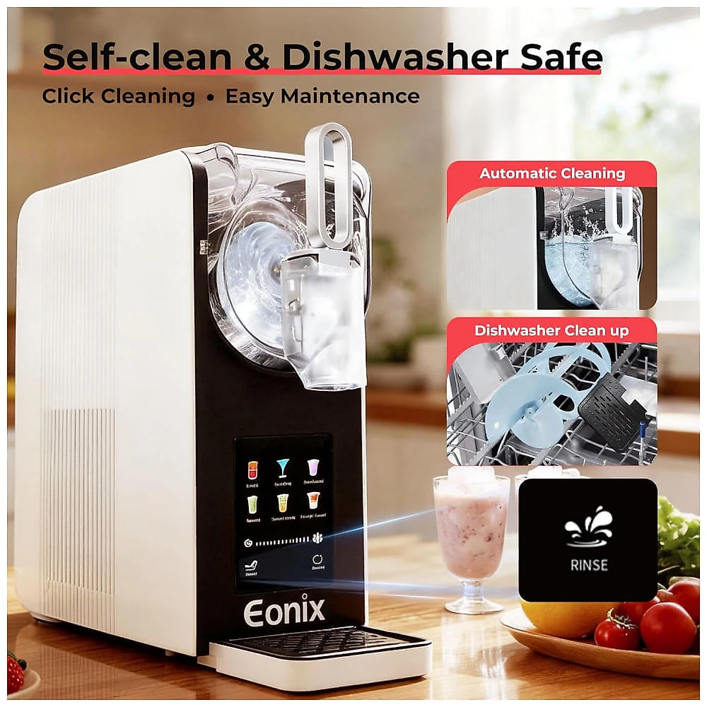 Máquina de Slush Raspadinha EONIX 1,9L Sem Gelo 6 Programas LED Auto Limpeza 110V