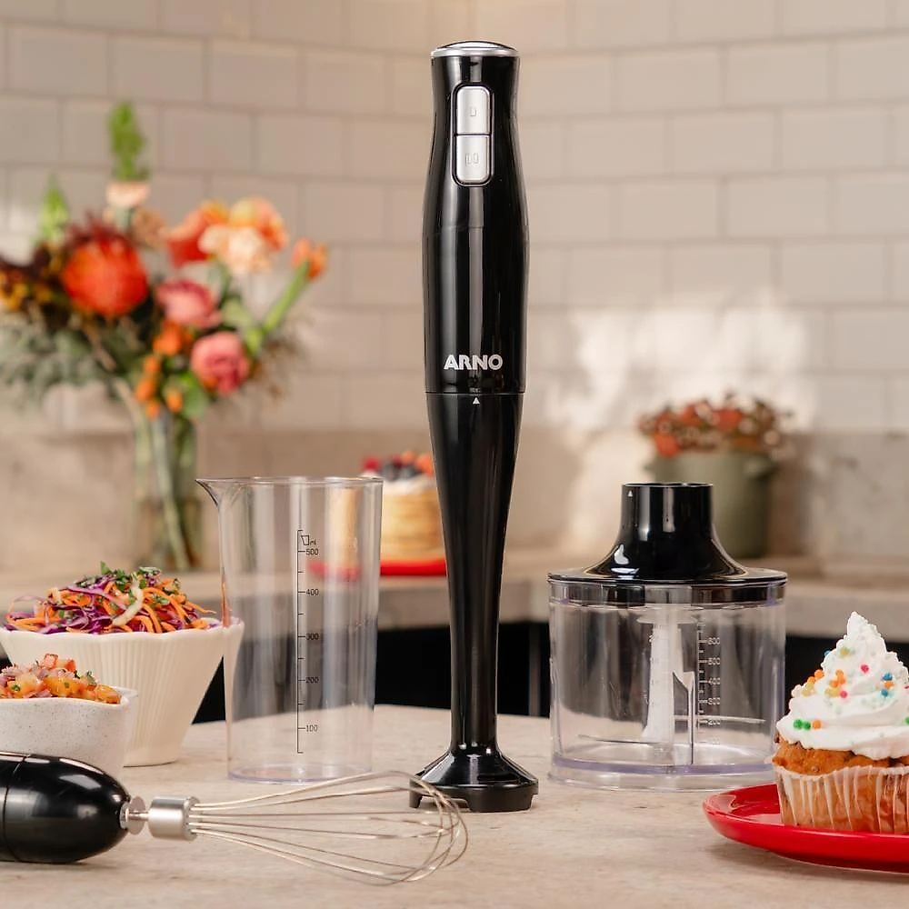 Mixer 3 em 1 Turbomix Pro 3 em 1 400W 2 Velocidades Preto 110V
