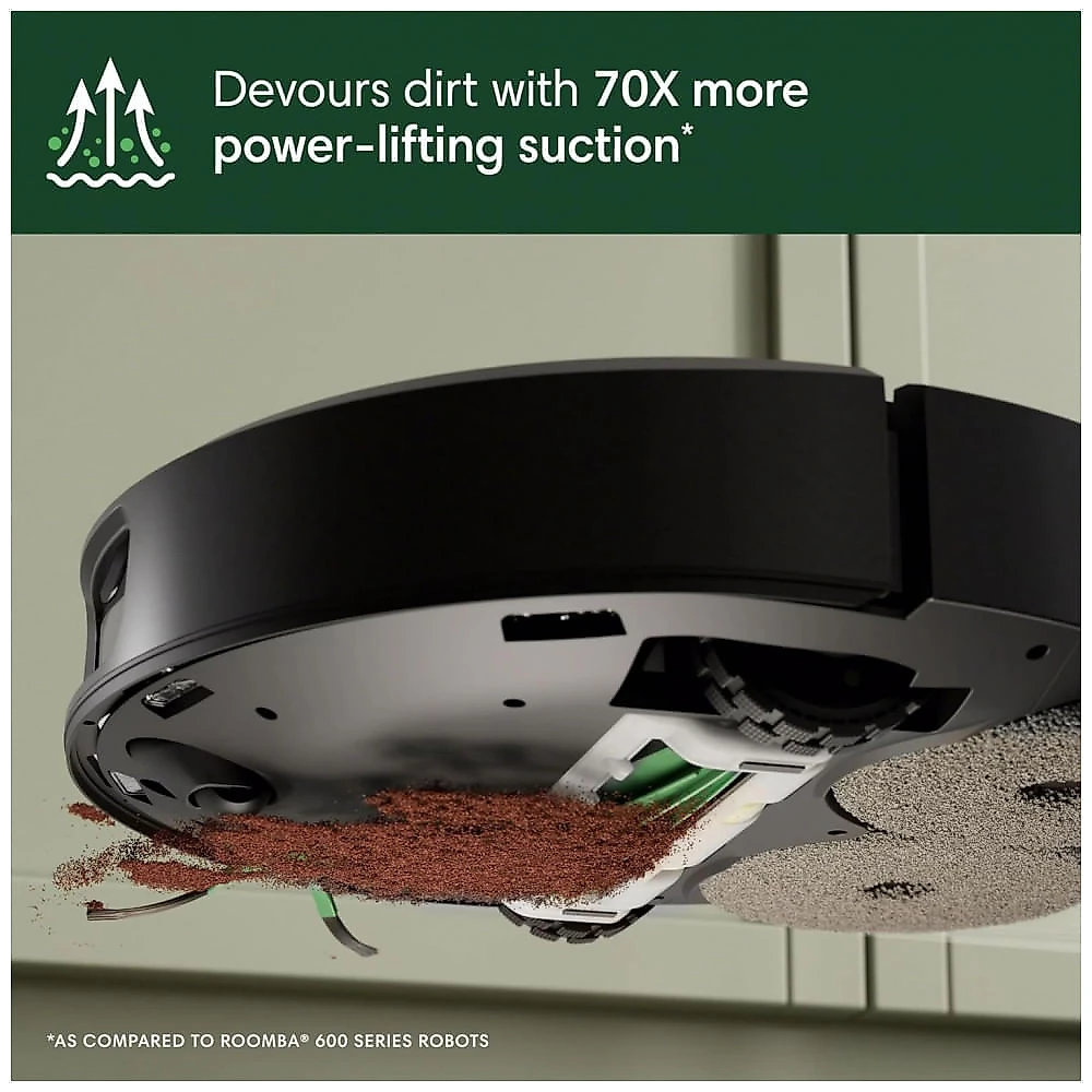 Robô Aspirador iRobot Roomba Plus 505X Combo Aspiração e Esfregão AutoWash Dock LiDAR Preto