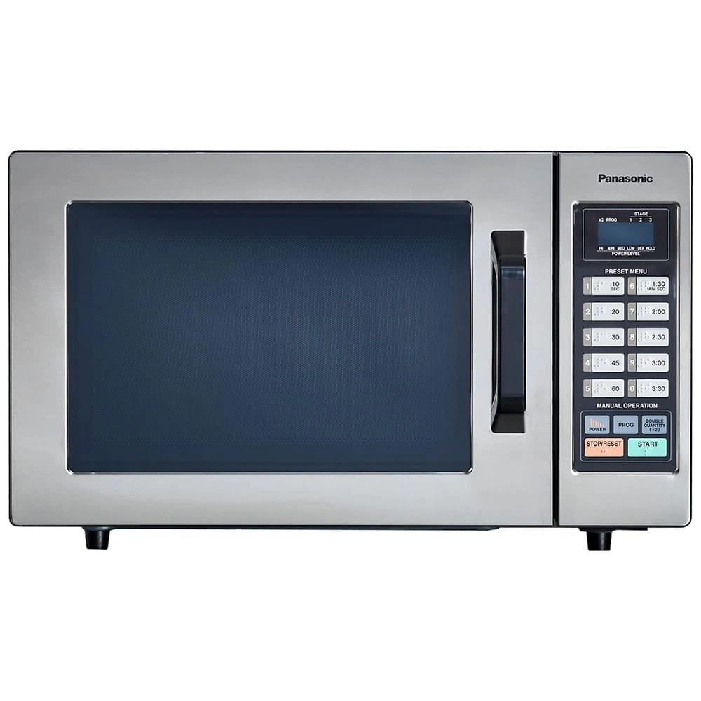 Micro ondas 22 Litros Multifuncional de Aço Inoxidável, 1000W, 110v, PANASONIC NE 1054F, Prateado