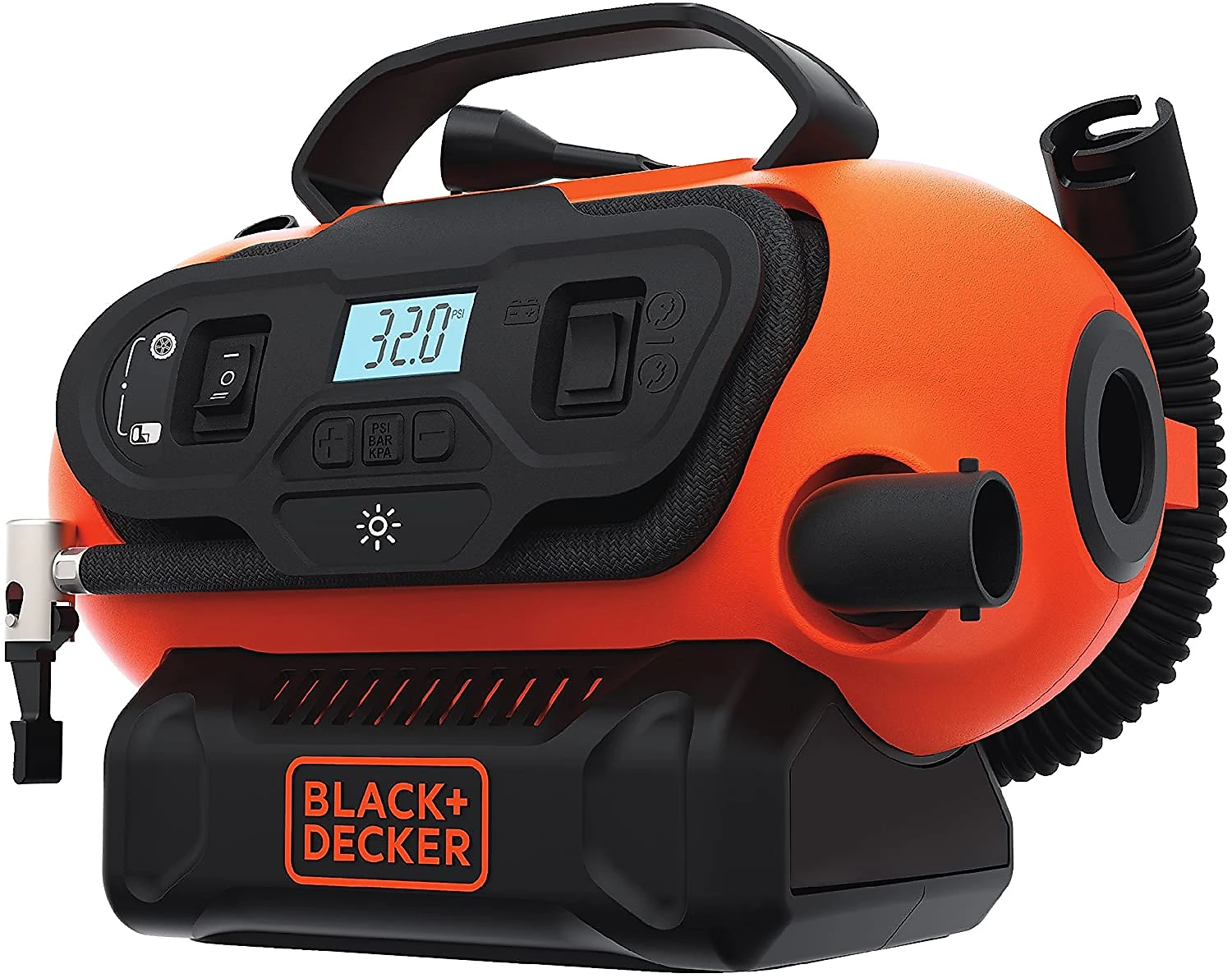 BLACK DECKER Mini Compressor de Ar Elétrico Automotivo portátil 12V110V 180 PSI BDINF20C