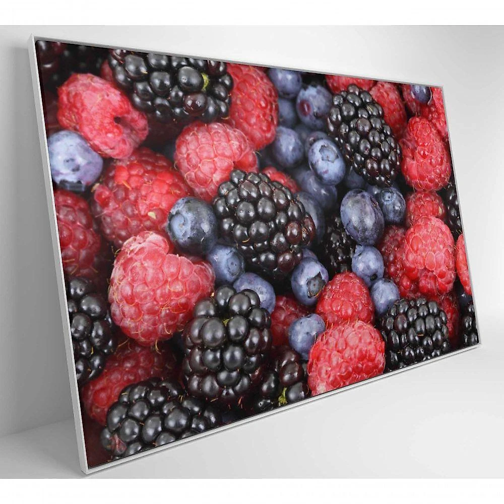 Quadro Frutas Vermelhas 120x80 Cm Adesivo Fotográfico