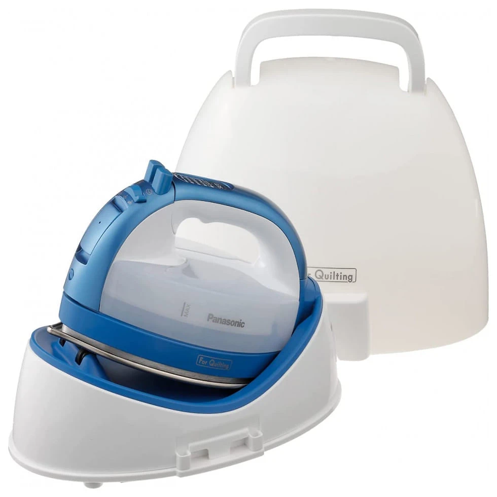 Ferro de Passar a Vapor Panasonic NIQL1000A com Antigotejamento, 110V, Branco e Azul