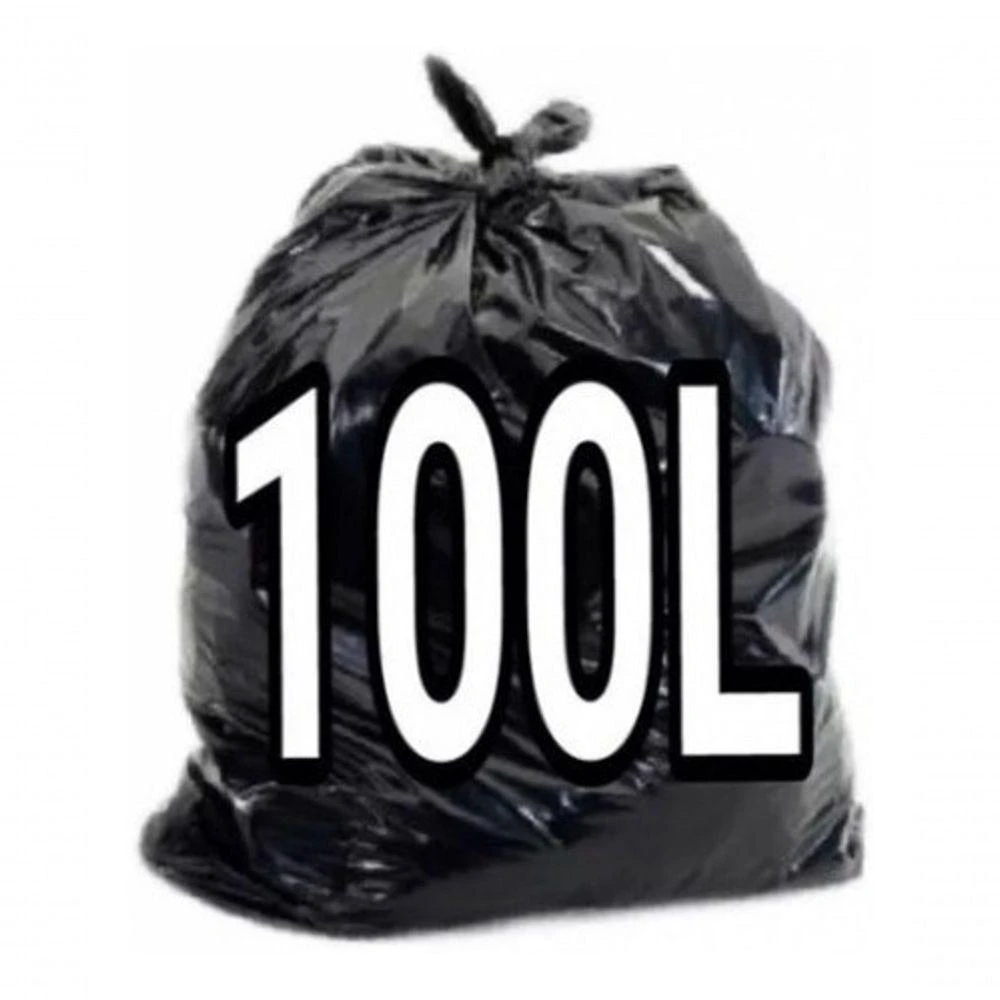Saco para Lixo 100 Litros Super Resistente em Polietileno de Baixa Densidade Preto Higipack