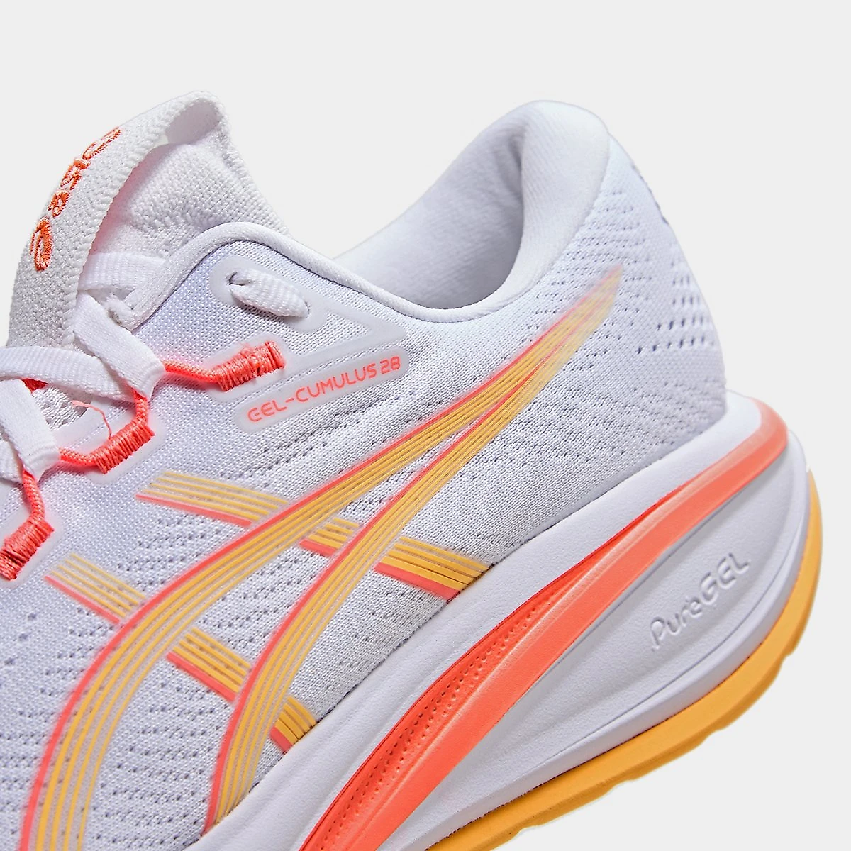 Tênis Asics Gel-Cumulus 28 Feminino Branco+Laranja - 34