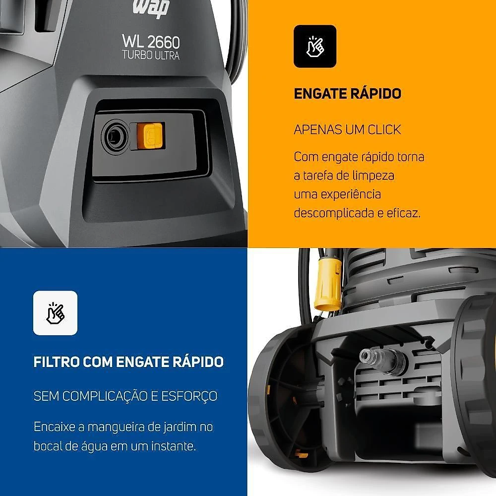 Desobstruidora De Alta Pressão 1800W 2000PSI WAP Wl 2660 Turbo Ultra 110V