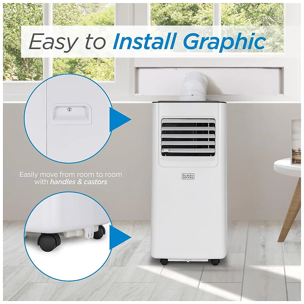 Ar-condicionado Portátil BLACK+DECKER 8.000 BTU, 5.100 BTU SACC, com Controle Remoto Wifi, Ar Condicionado de 31 polegadas, Ventilador Desumidificador Ar-condicionado Portátil BLACK+DECKER 8.000 BTU, 5.100 BTU SACC, com Controle Remoto Wifi, Ar Condicionado de 31 polegadas