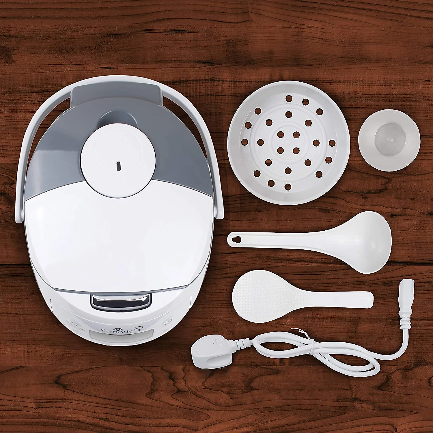 Yum Asia YUMEN06US Panela de Arroz Elétrica 06L com Painel de Controle Digital 600W110V Branca