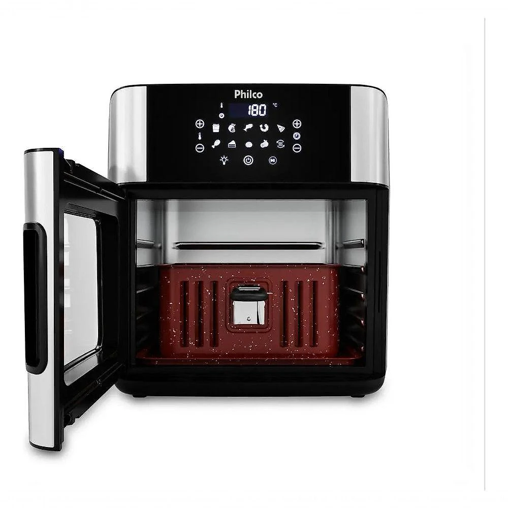 Fritadeira Air Fryer sem Óleo Philco PAF16A 16L 2000W 4 em 1 Digital Preto 110V