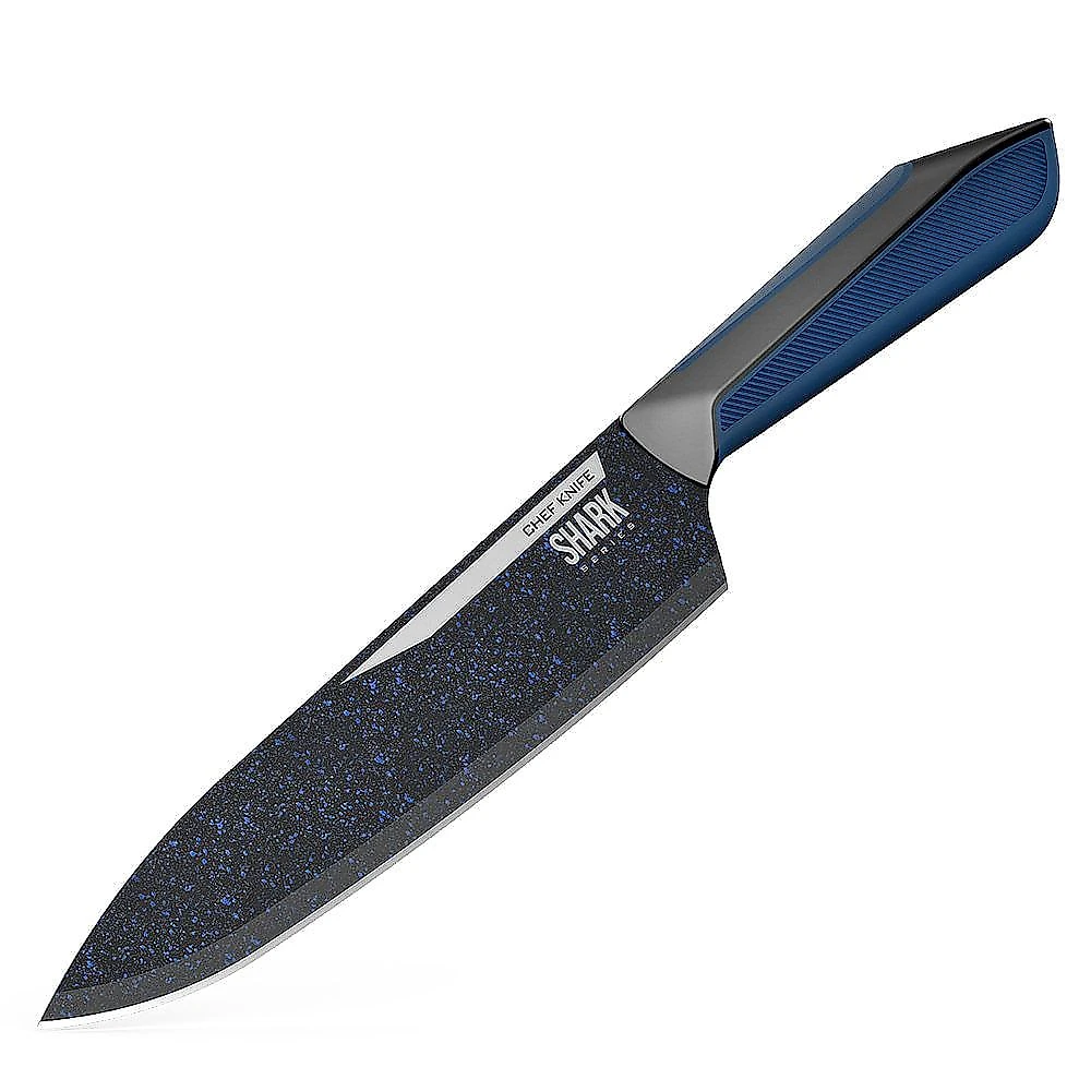 Conjunto de facas ichef polishop - shark series - special cut - blue duo azul e preto