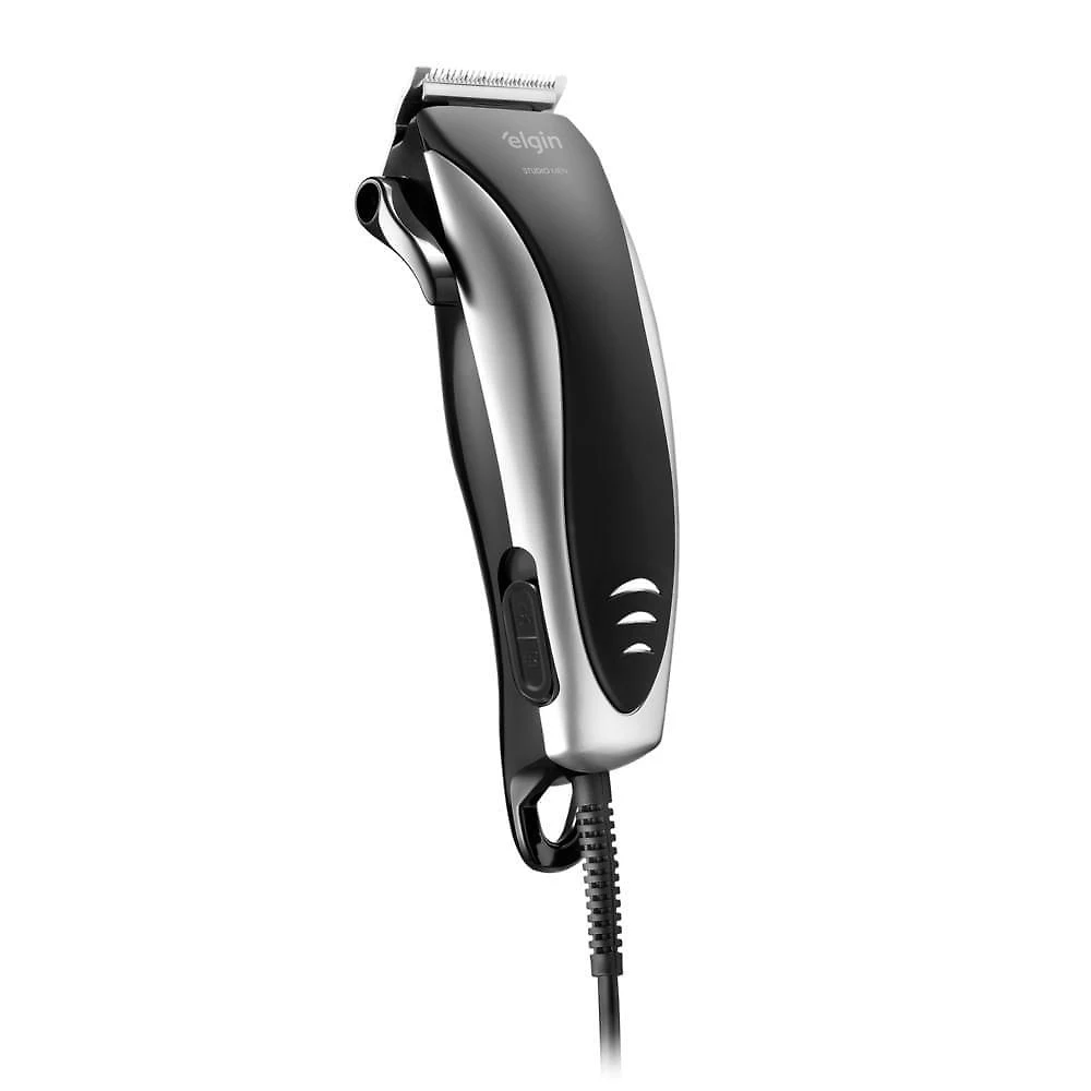 Máquina de Cortar Cabelo Elgin Studio Men 2 em 1 e Barba Lâminas Aço Inox Preto 110V