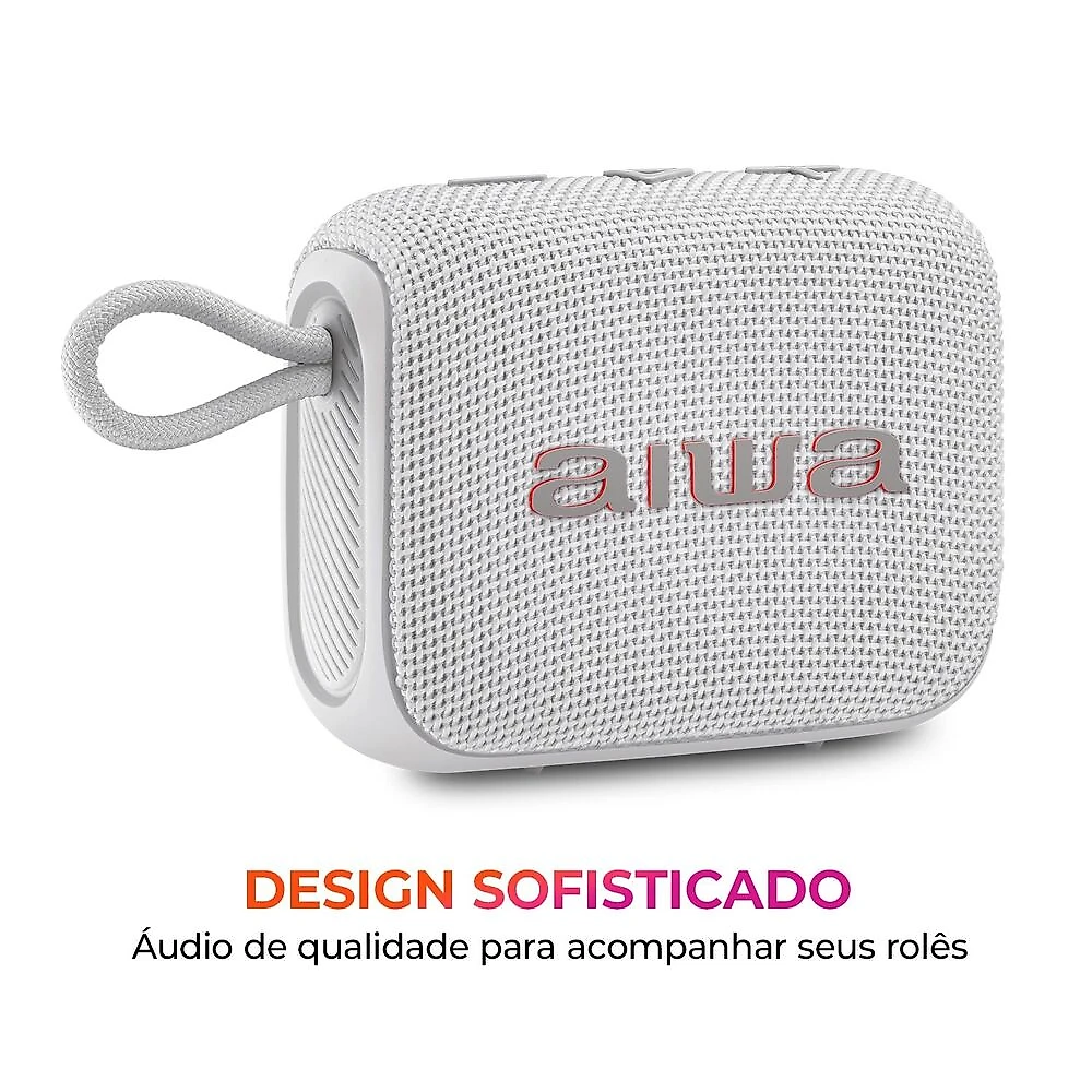 Caixa de Som Speaker AIWA AWS-SP-07-W 7W Bluetooth IPX6 BIVOLT