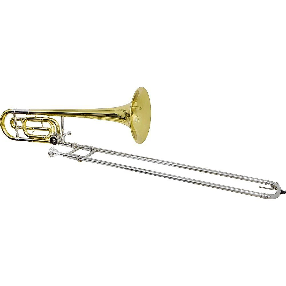 Trombone De Vara c/Rotor Laqueado Dourado c/Case New York