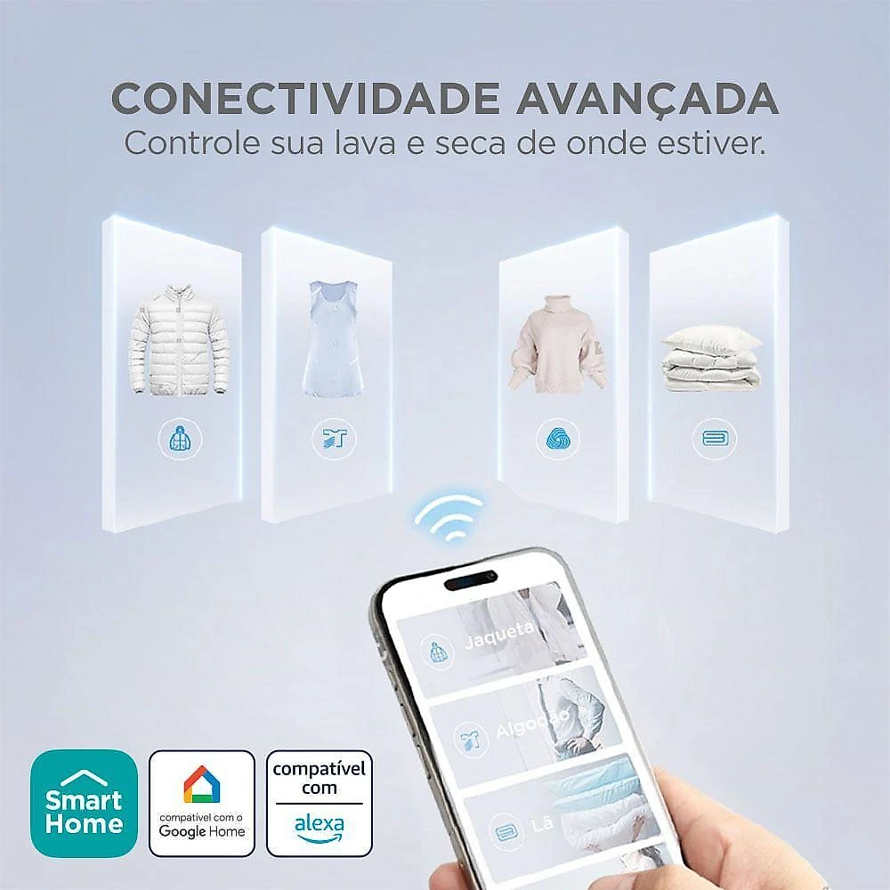 Lava e Seca Midea MF210D130WB-GK-02 13kg 8kg Storm Wash Titânio 220V