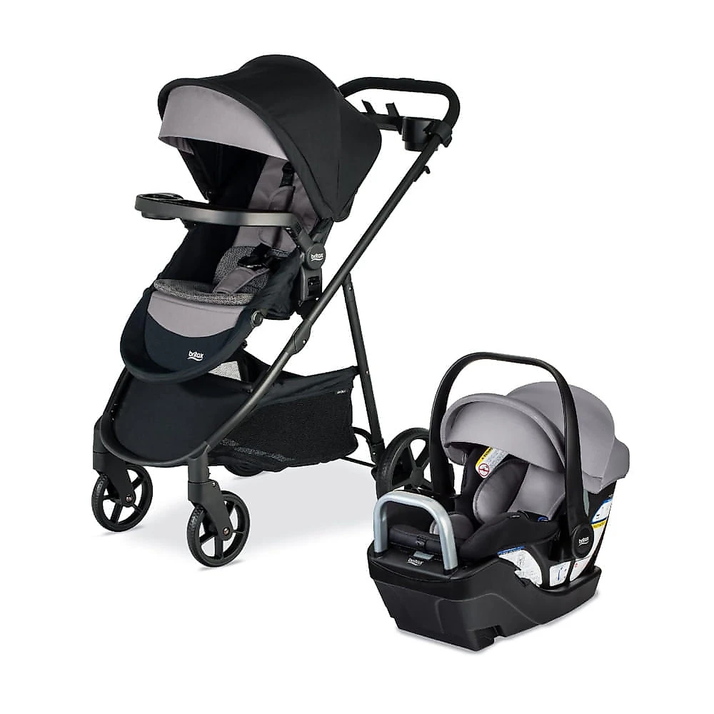 Kit de Viagem para Bebê Britax Willow Brook S, Assento de Carro Infantil e Carrinho com Base Alpine, Tecnologia ClickTight - Completo e Prático