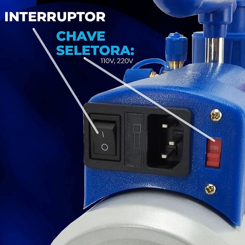 Bomba De Vácuo 7 Cfm - Estagio Simples Bivolt Hiatsu Vph170 único