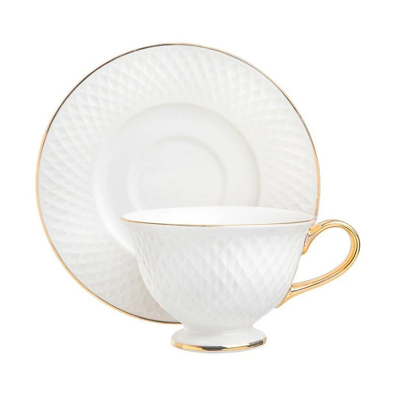 Xícara Para Chá Eclat Gold 250 ml 10 cm   Home Style