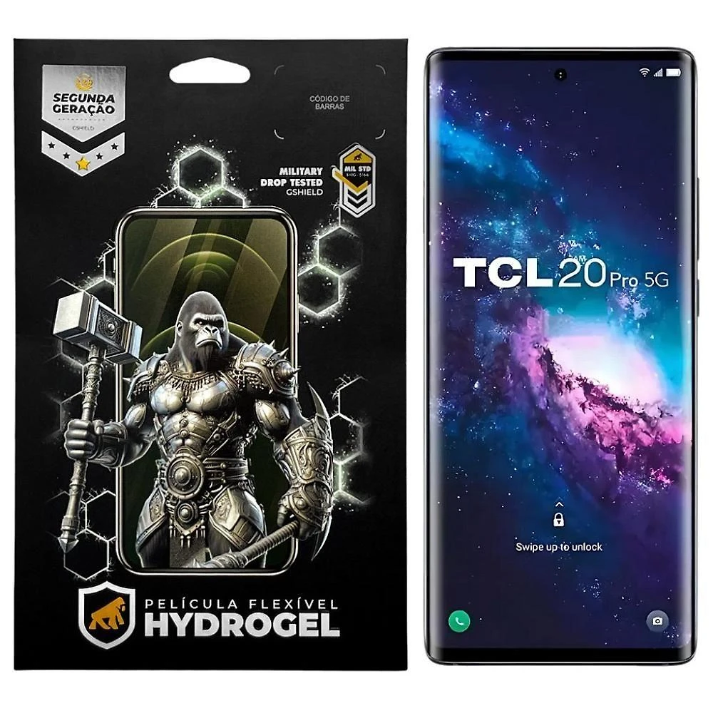 Película Gshield Hydrogel Hd para TCL 20 Pro com Revestimento Oleofóbico e 97% de Transparência 1