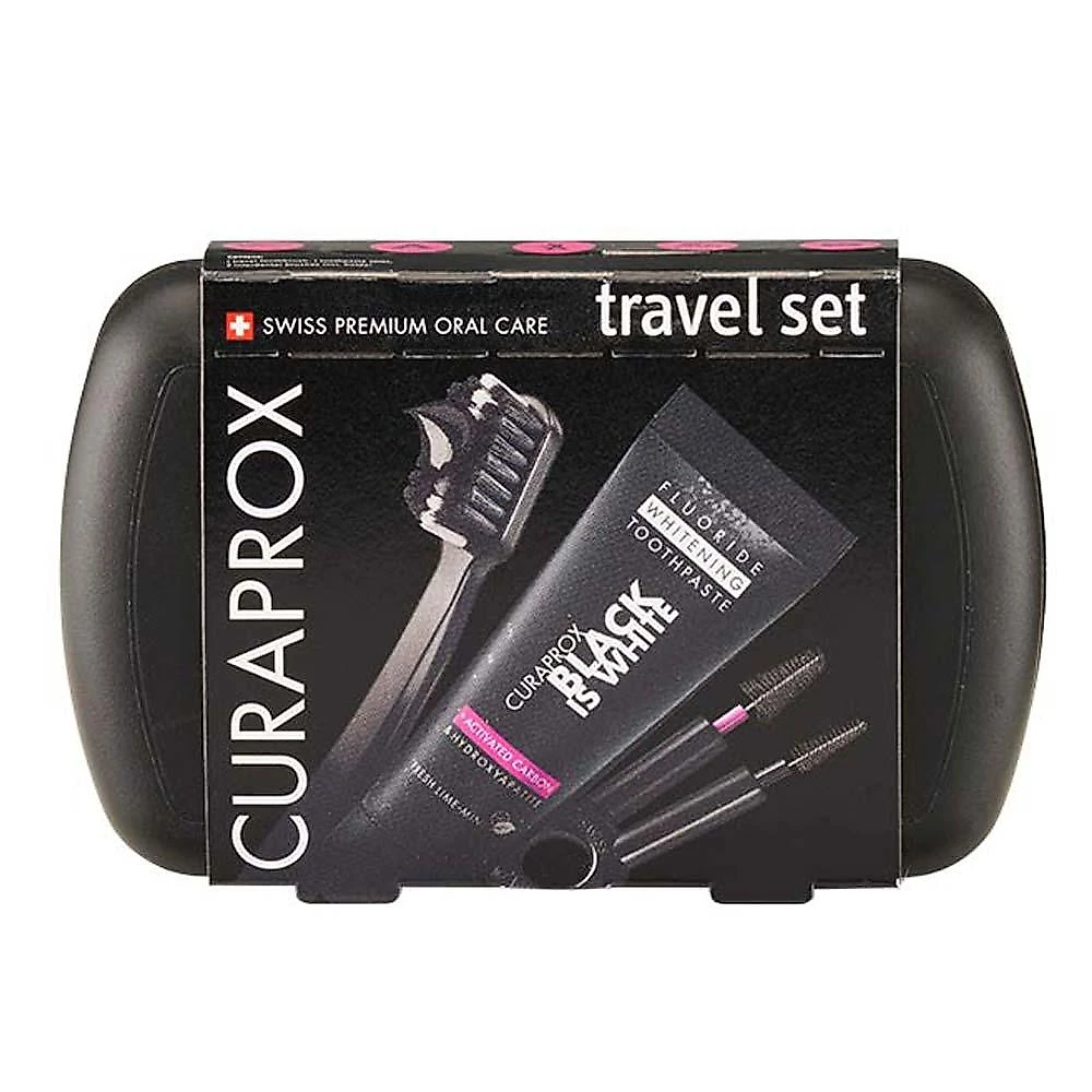 Curaprox kit pasta dental +escova + duas escovas interdentais