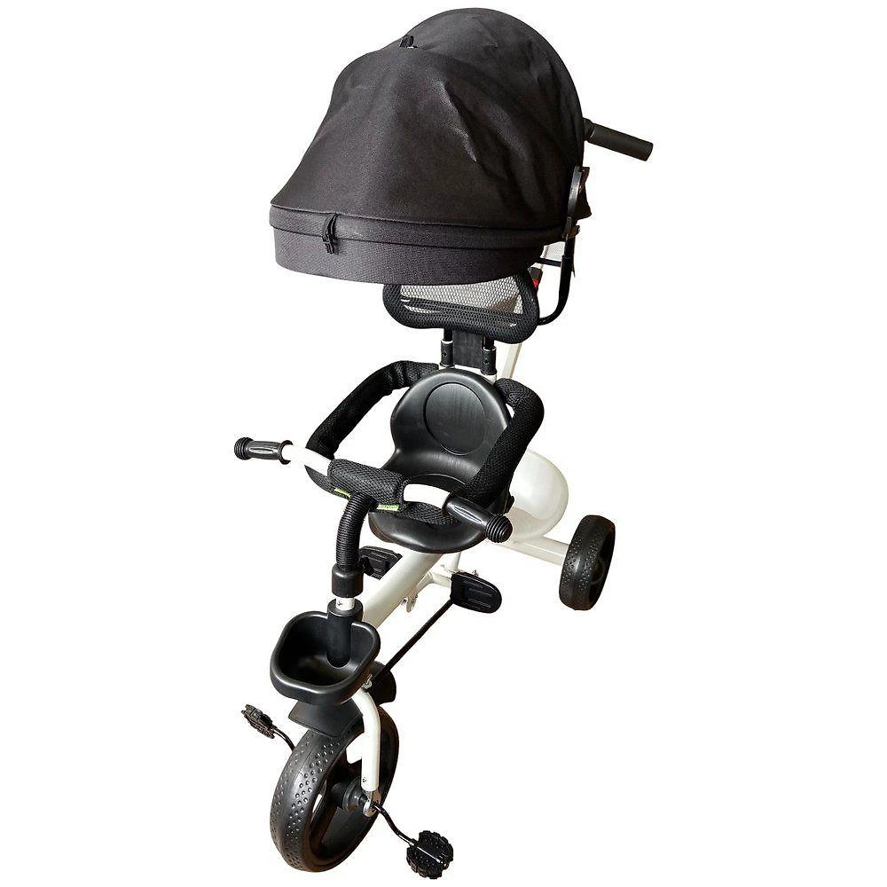 Triciclo Infantil Comfort Branco Alumínio Ajustável com Empurrador