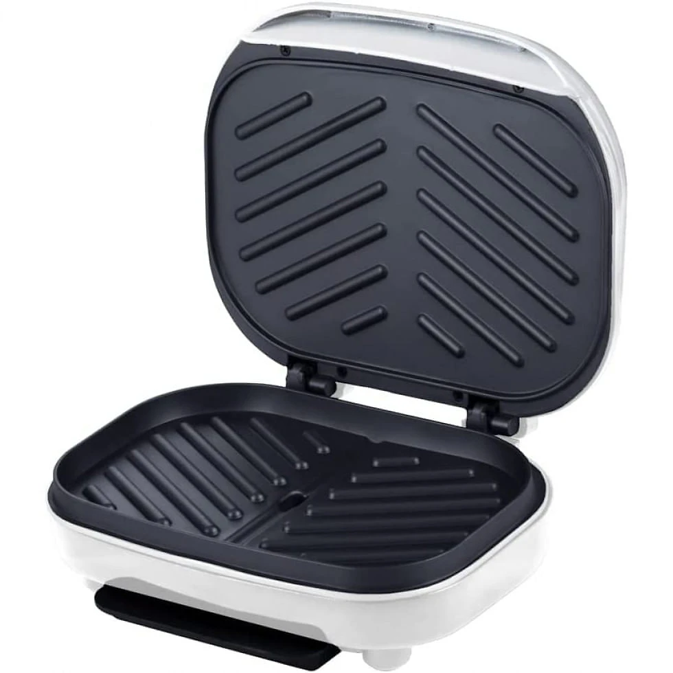 Churrasqueira Grill Elétrica até 2 Porções com Chapa Antiaderente, 110V, Dominion, Branco