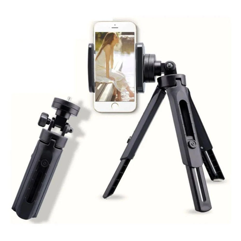Suporte Mini Tripé de Mesa para Celulares Câmeras e Gopro 360 graus  Ajustável Rotação 360 graus