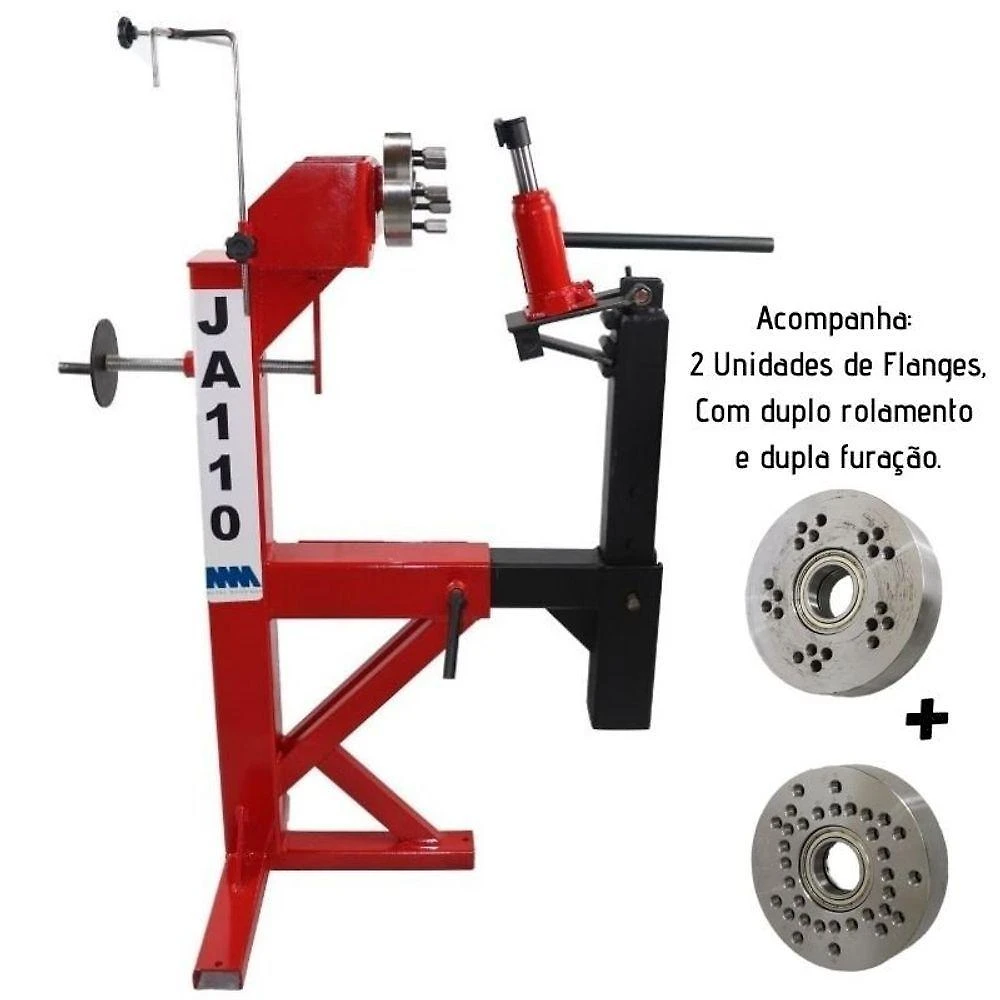 Desempenador Automotivo JA110 Vermelho com 2 Flanges para Recuperar Liga Leve