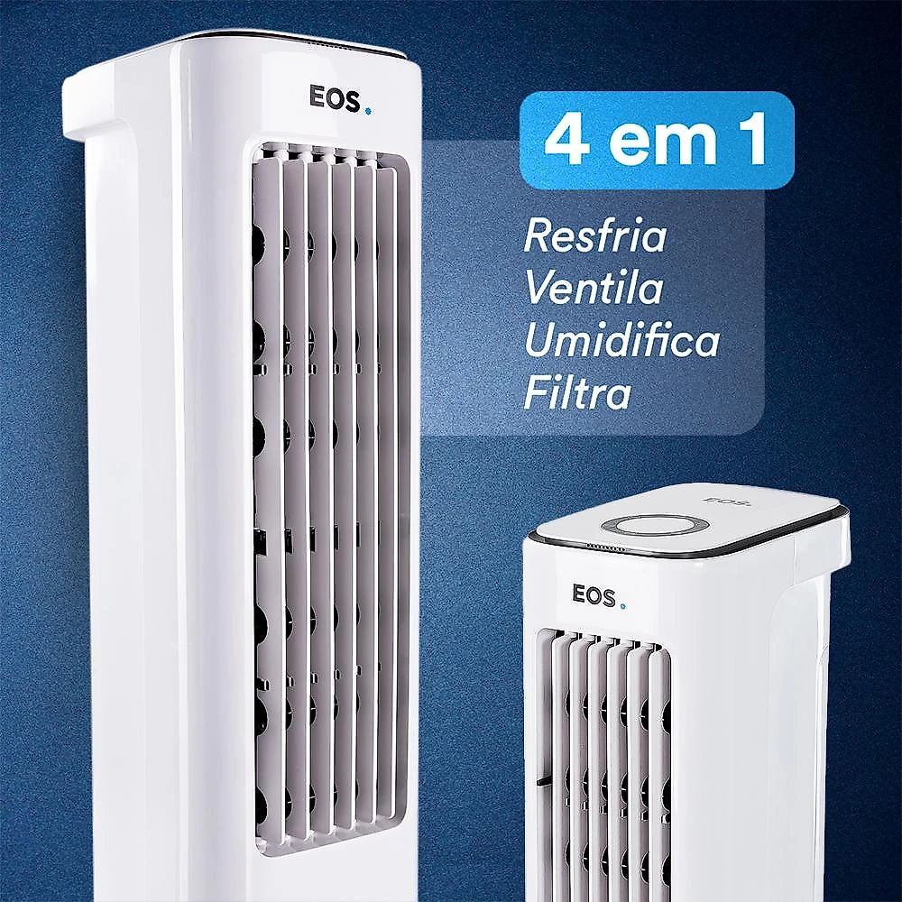 Climatizador de Ar Torre EOS Artic Fresh 5 Litros 4 em 1 com Controle Remoto ECL50TD 220V