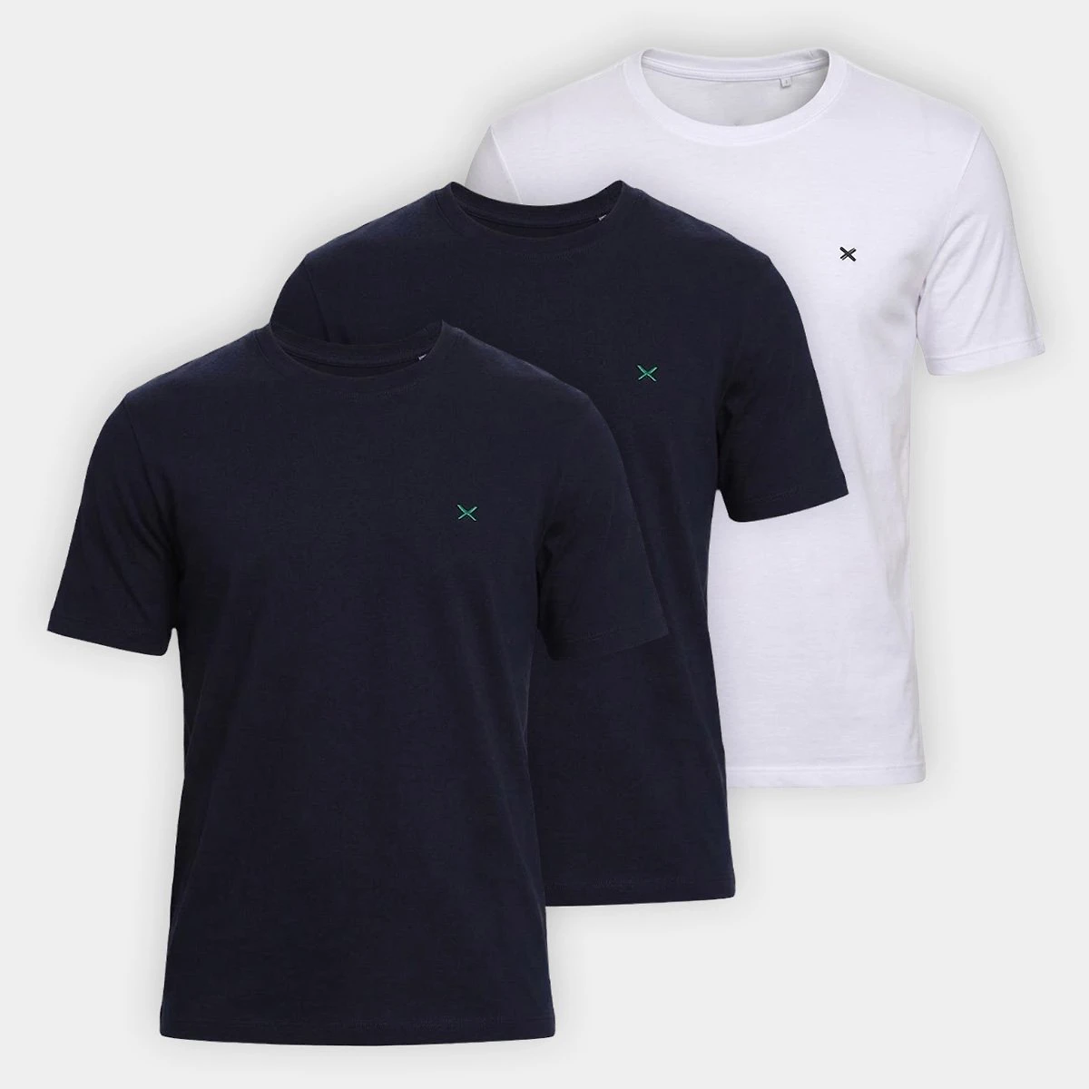 Kit Camiseta Hering Slim Bordado C/ 3 Masculina