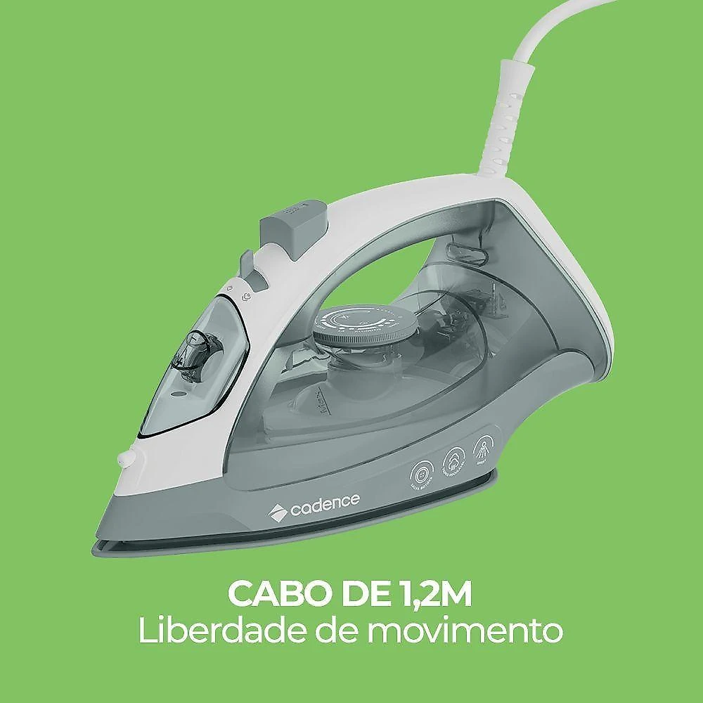 Ferro de passar cadence 2 em 1 cinza 110v