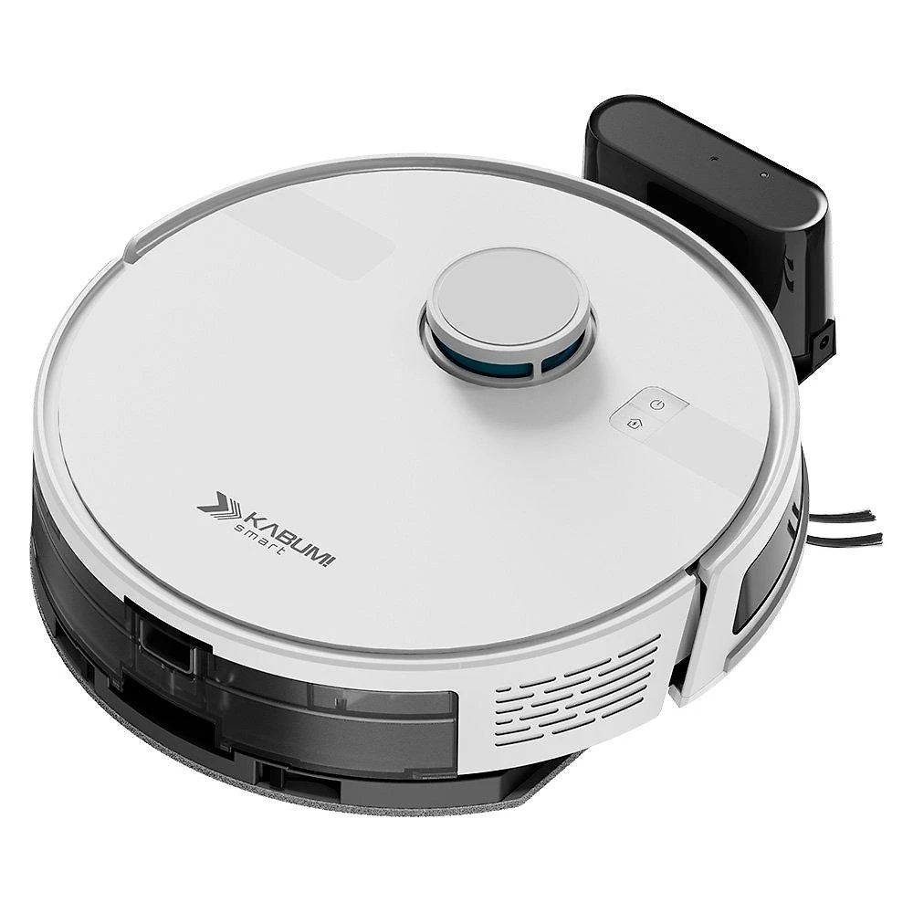 Robô Aspirador e Passa Pano KABUM! smart K800, Mapeia a Laser, 5 Modos de Limpeza, 5000Pa, APP, Recarga Automática, Branco - KSAR800BR
