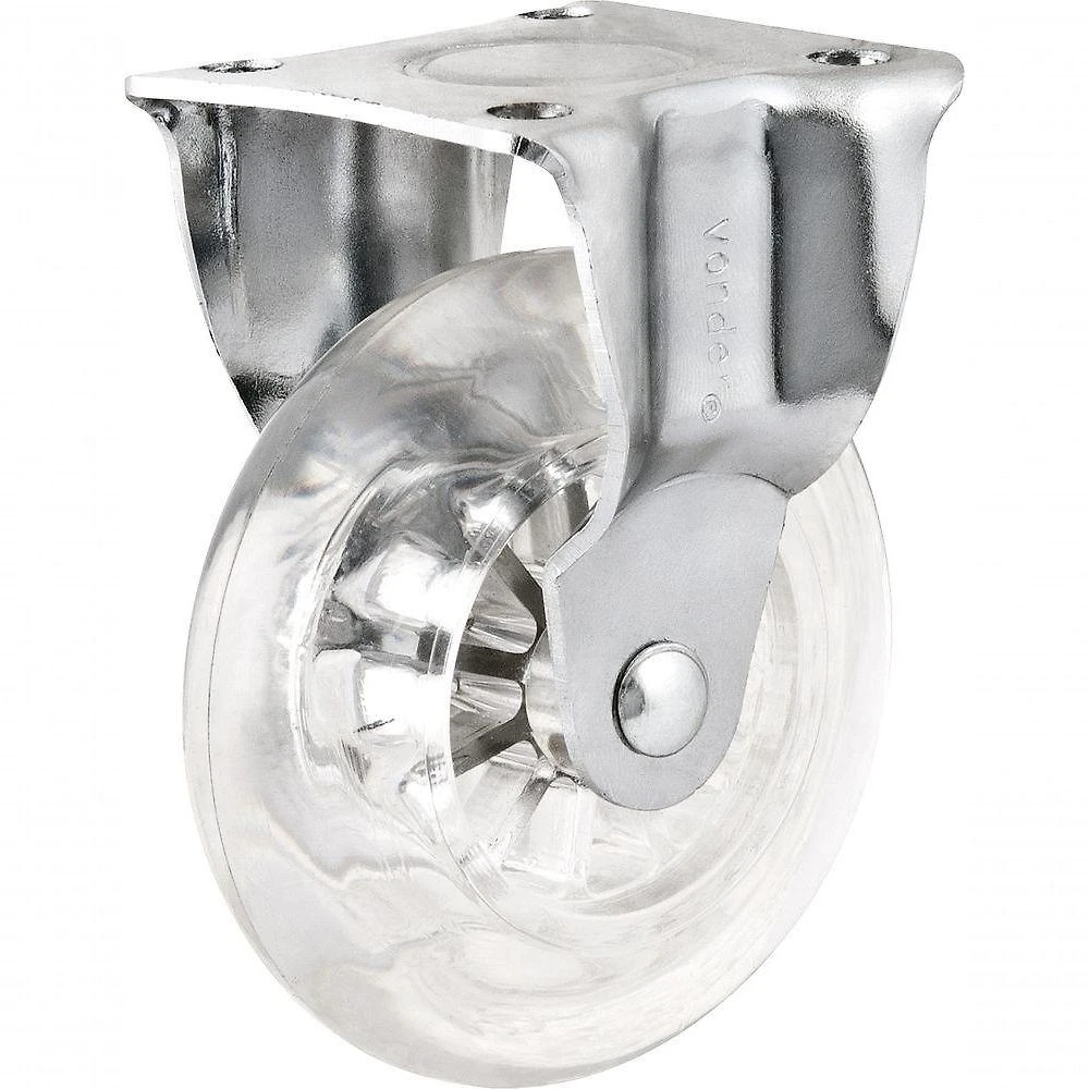 Rodizio Fixo 2 Leve 35kg Poliuretano Transparente Vonder