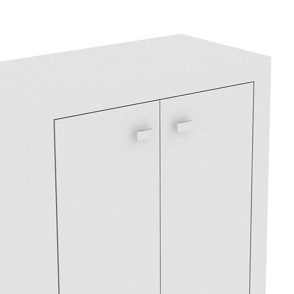 Kit Escritório com Balcão 2 Portas e Gaveteiro 3 Gavetas MDP Branco Tecno Mobili