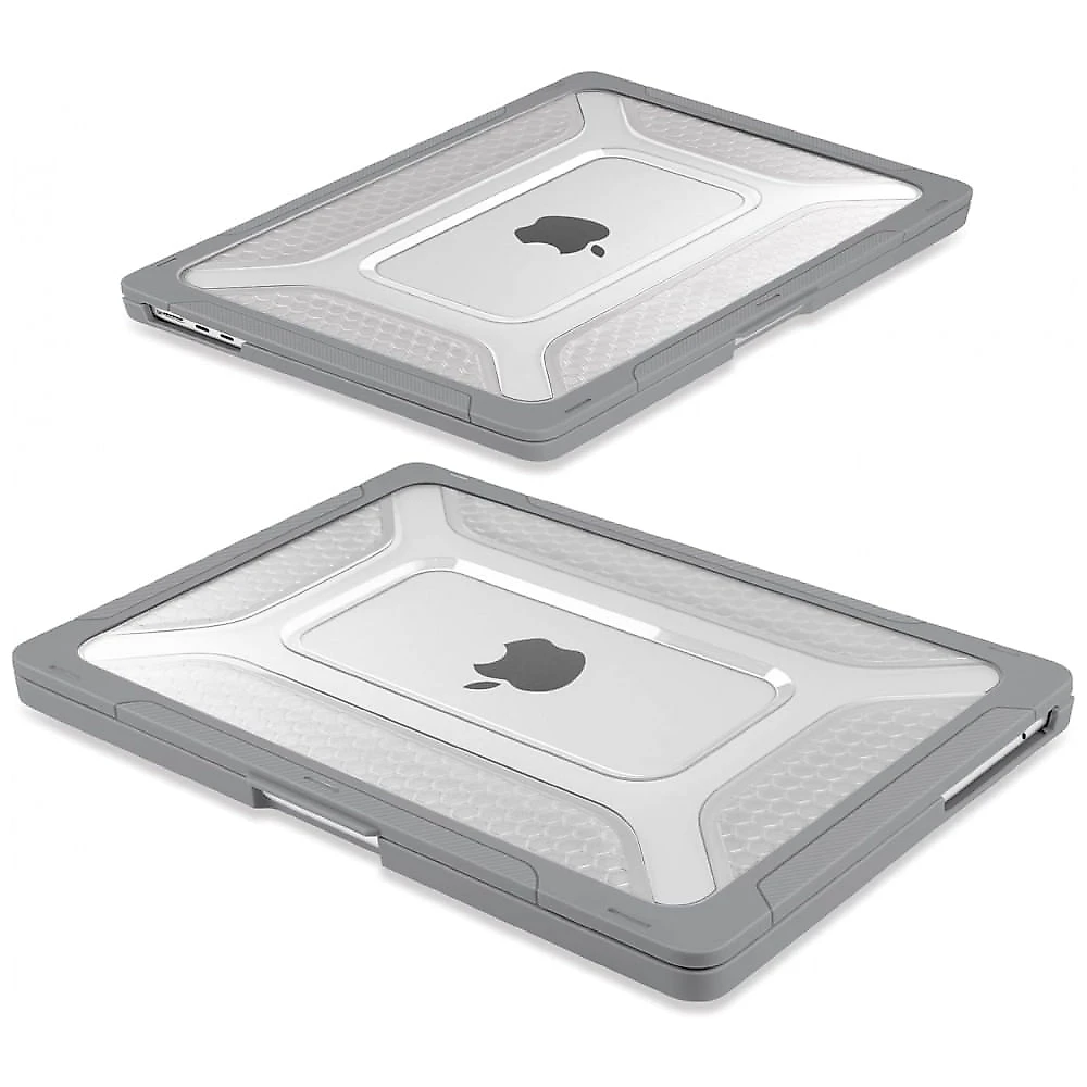 Capa Rígida Batianda Honeycomb MacBook Air 13,6" Cinza – Modelos A2681, A3113, A3240 com Suporte Dobrável e Proteção Completa