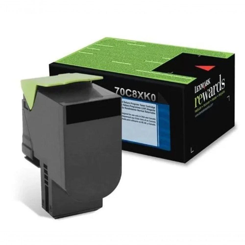 Toner Lexmark 708XK 70C8XK0 Preto para CS510 Cs510de Cs510dte 8000 Páginas