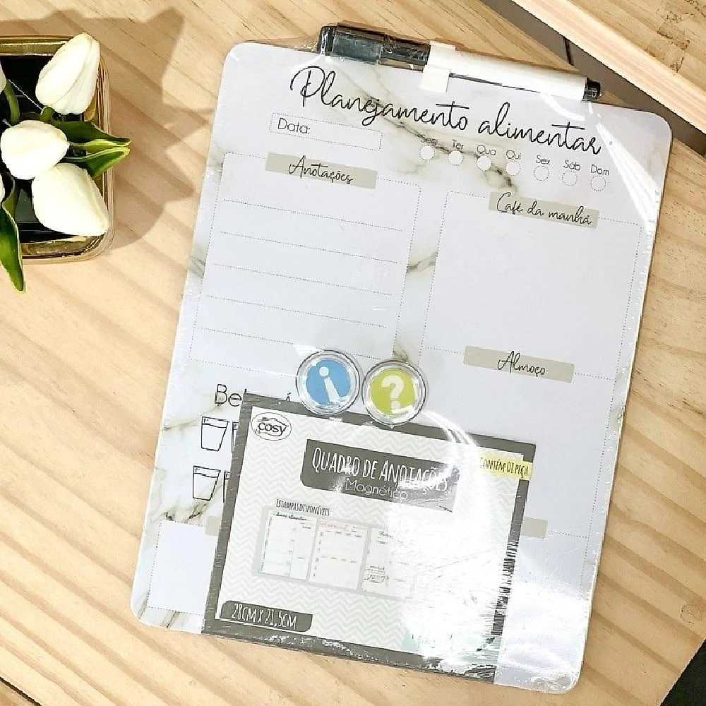 Cardapio Semanal Lousa Planejamento Alimentacao Magnetica Planner Dieta Quadro Anotacoes Refeicao Imas Caneta