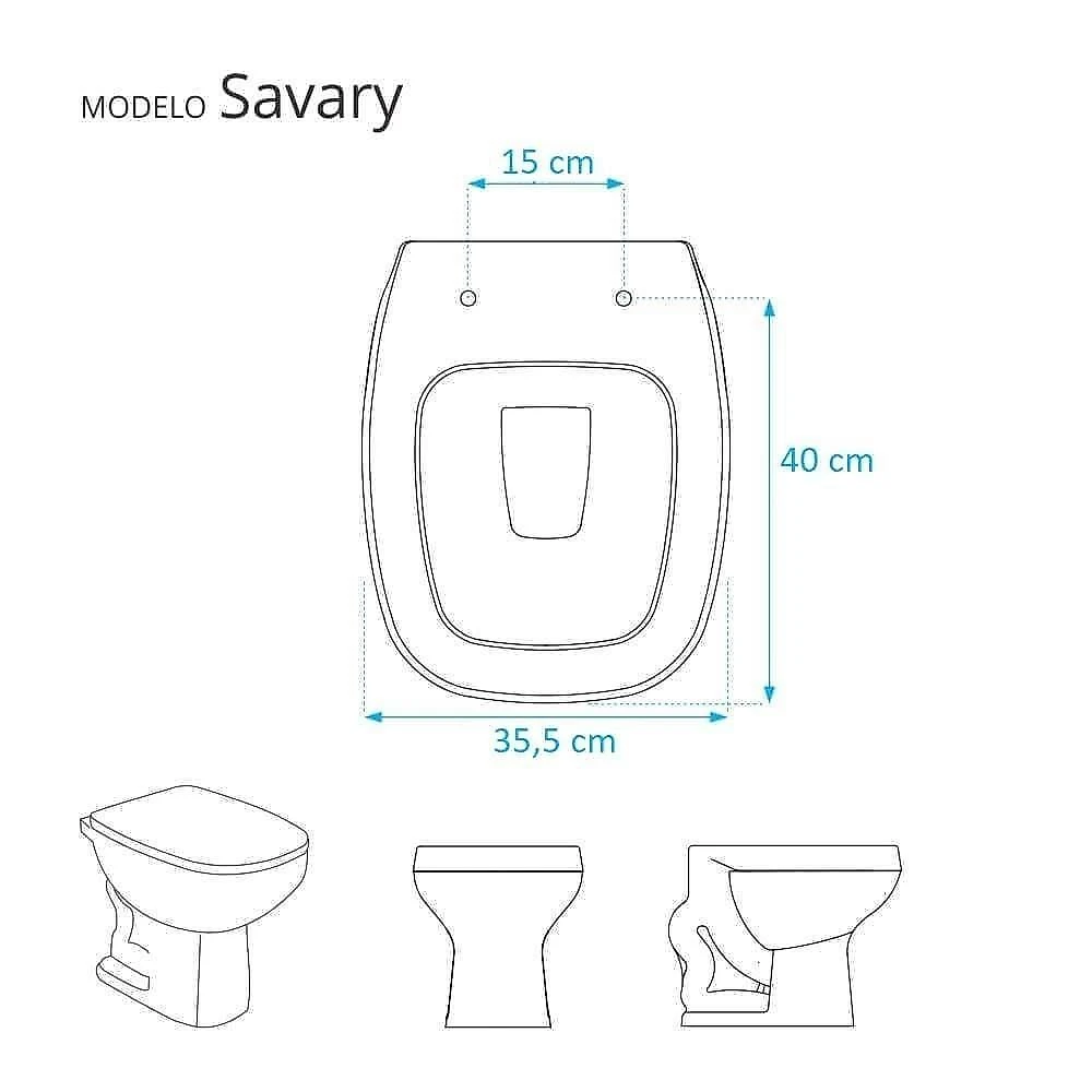 Assento Sanitário Savary Alongado Polipropileno Fechamento Suave Soft Close Pontto Lavabo