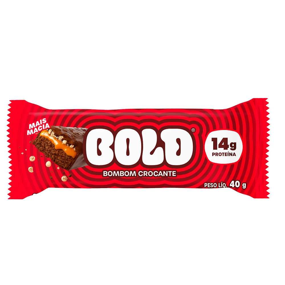 Barra Bold Sabor Bombom Crocante 14g Proteína 40g