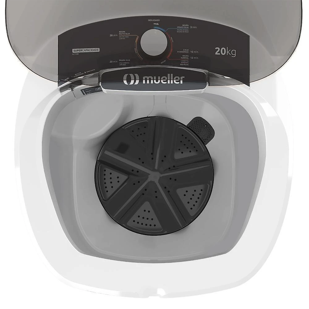 Tanquinho De Lavar Roupa Mueller 20 Kg Semiautomático MLT20B Branco 110V