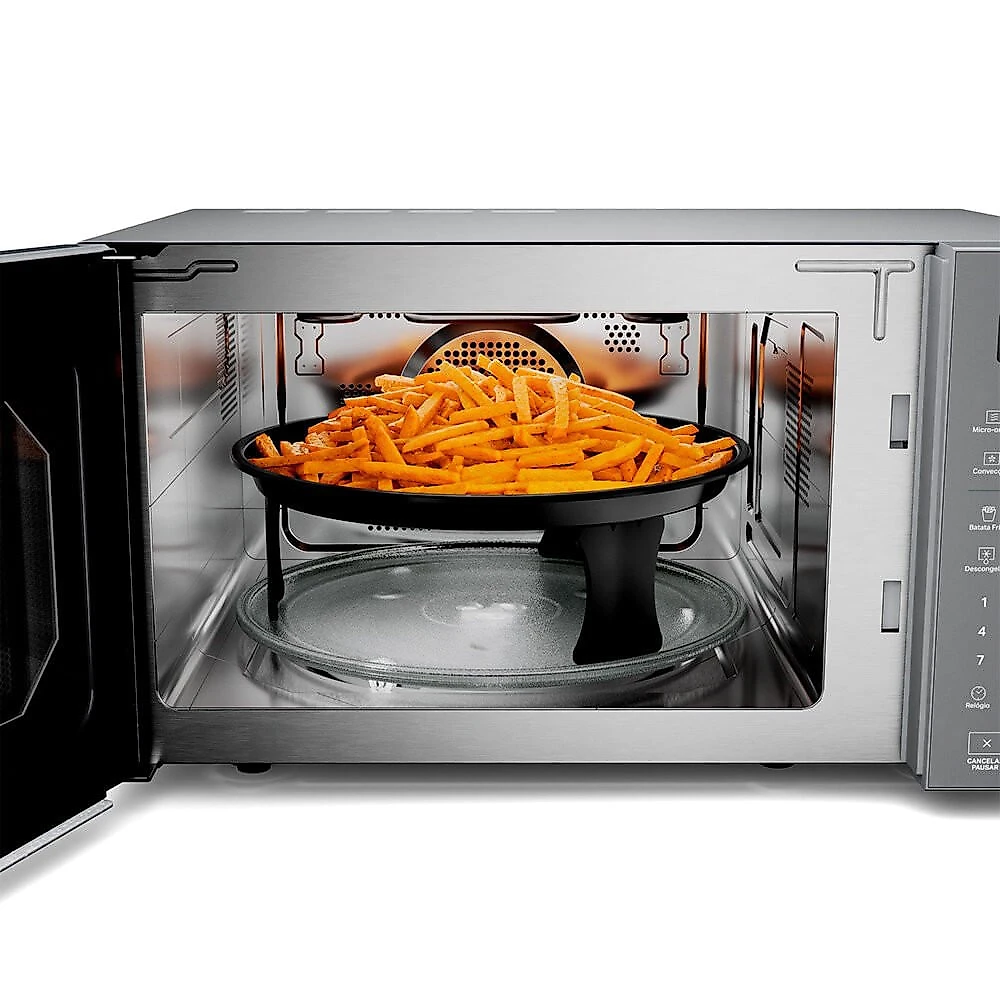 Micro-Ondas Brastemp com Tecnologia Air Fryer Inox 29 Litros - BMC29AR Inox - 110V