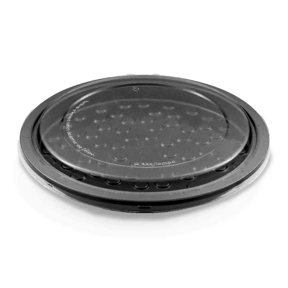 Forma para Pizza G223 com Tampa Kit 50 Unidades 23CM Preto Galvanotek