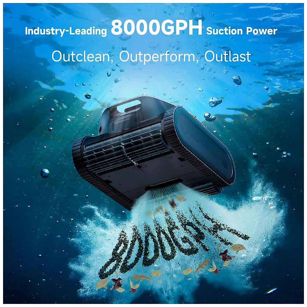 Robô Aspirador para Piscinas AIPER Scuba X1 Pro Max, Preto e Cinza, Mapeamento Inteligente, Roteiro Adaptativo, Dupla Filtração, Modelo 2025﻿