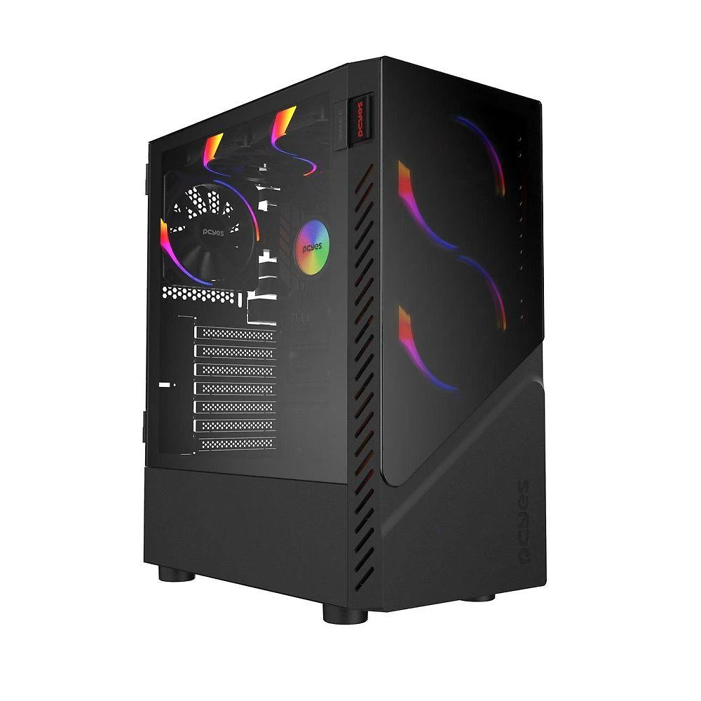 Gabinete Gamer Set Black Vulcan - Lateral Em Vidro -...